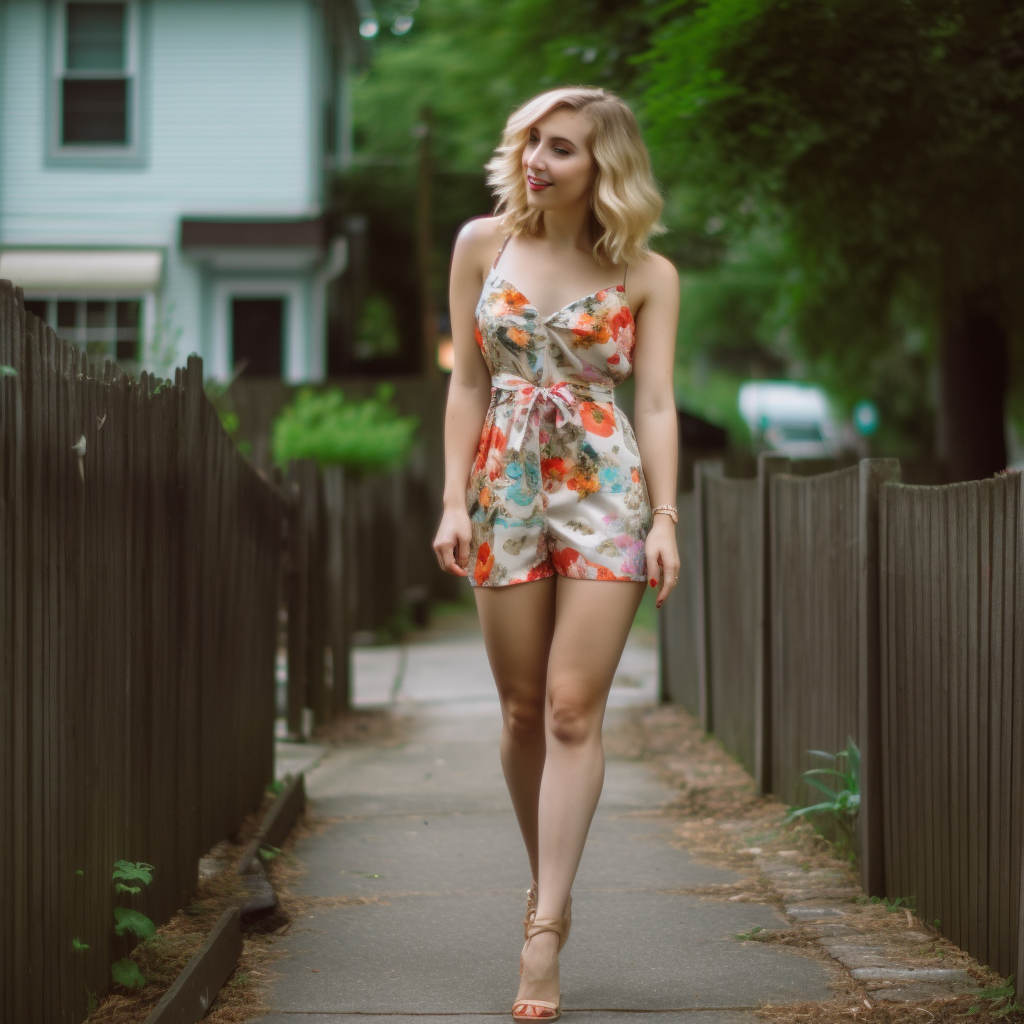 How To Style High Heels With A Floral Print Romper For A Fun And Flirty Summer Look?