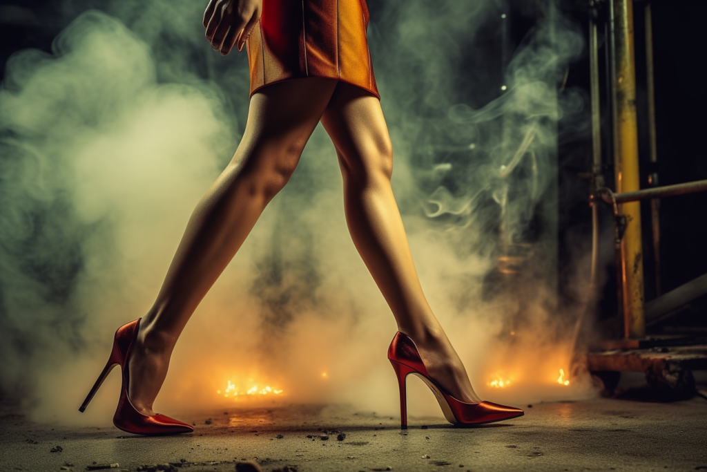 woman with high heels