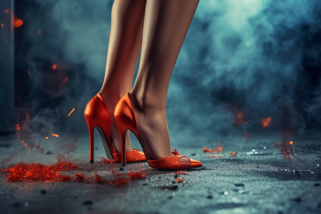 woman with high heels