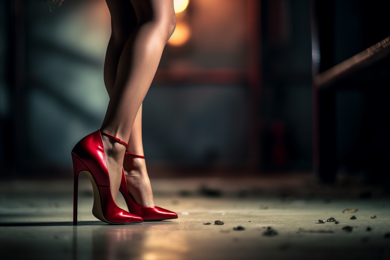woman with high heels