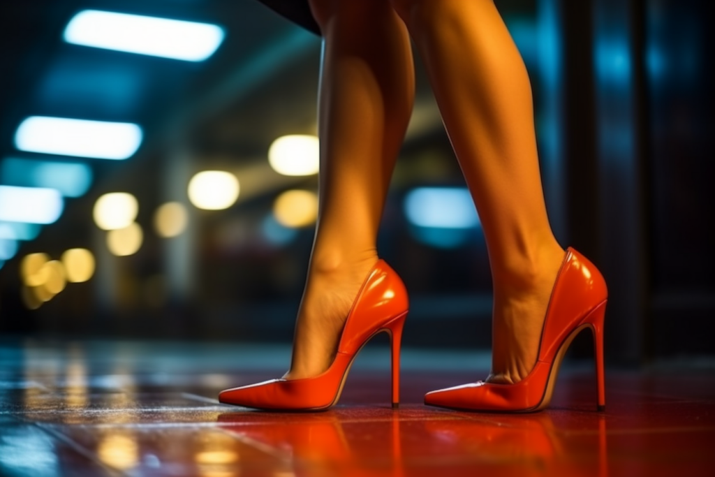 woman with high heels