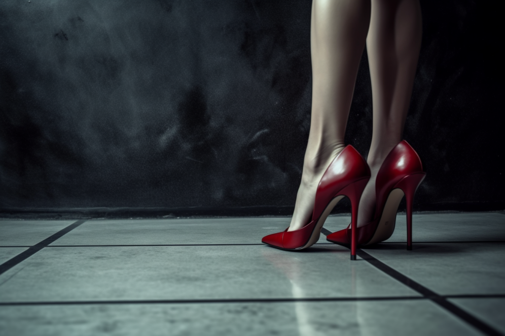 woman with high heels
