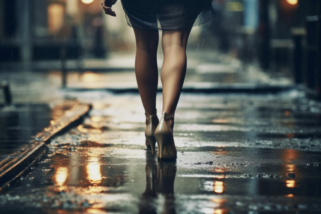woman with high heels