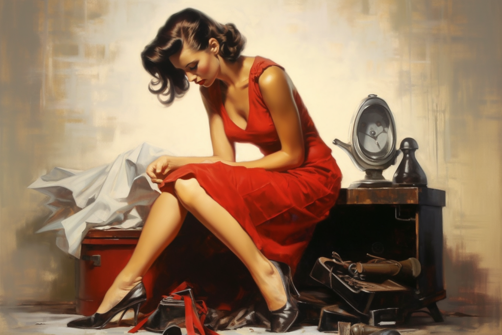woman with high heels