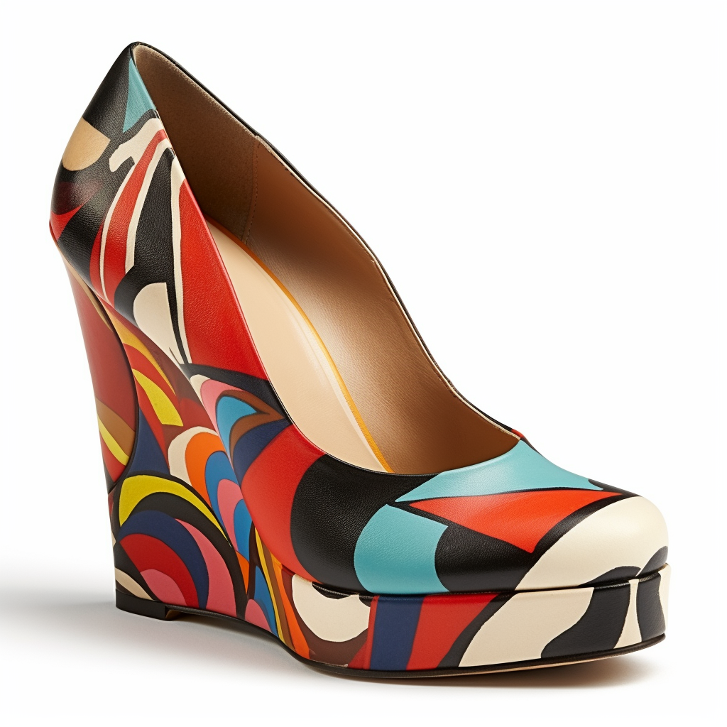 Wedge high heel