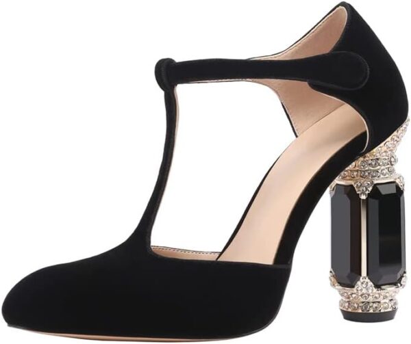JANSEVEN Women's Chunky High Heels