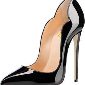 FSJ Women Classic Pointed Toe High Heels Sexy Stiletto Pumps Office Lady Casual Dress Party Prom Shoes Size 4-15 US